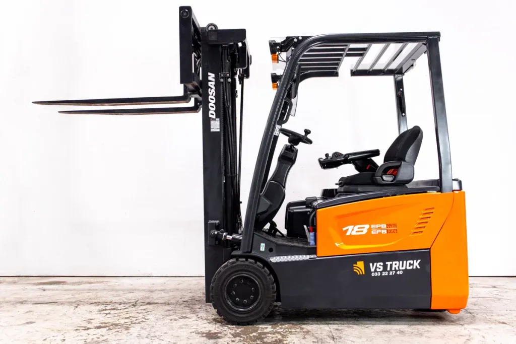 Doosan B18T-7 begagnad motviktstruck med frilyft