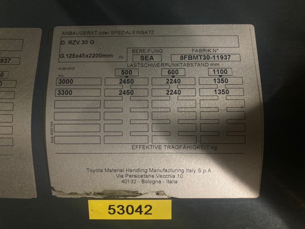 Toyota Traigo 8FBMT30