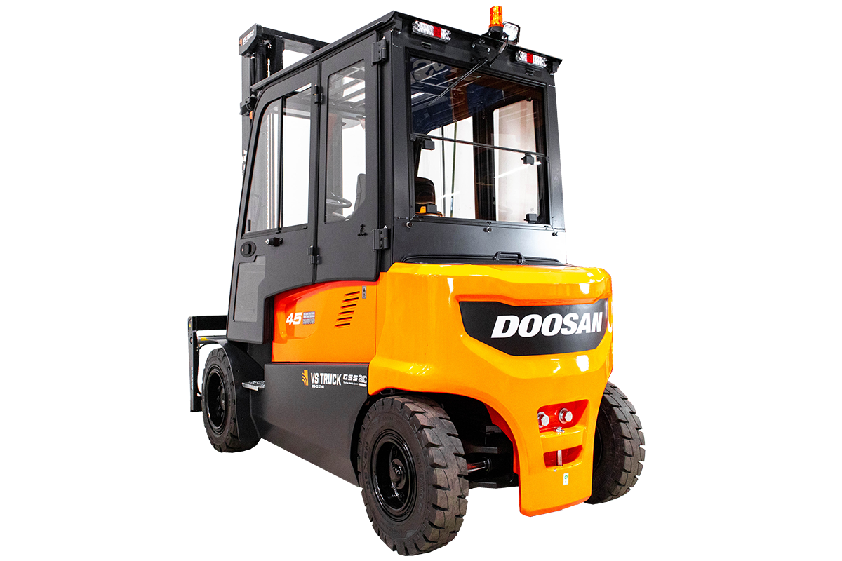 ny doosan b45x el motviktstruck med hytt