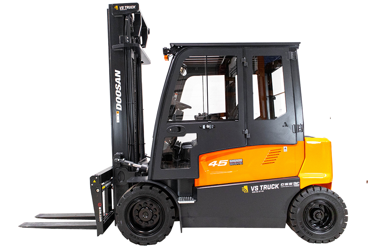 ny doosan b45x el motviktstruck med hytt