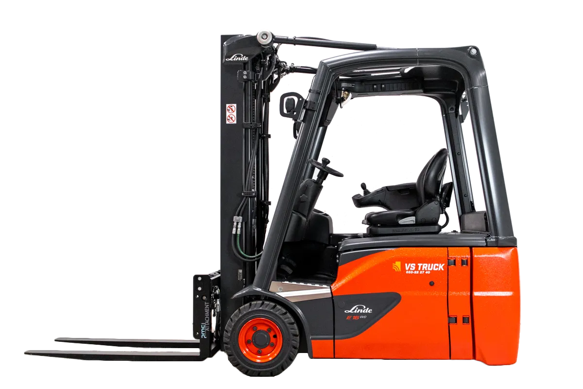 53209 Linde E16 ny motviktstruck frilagd