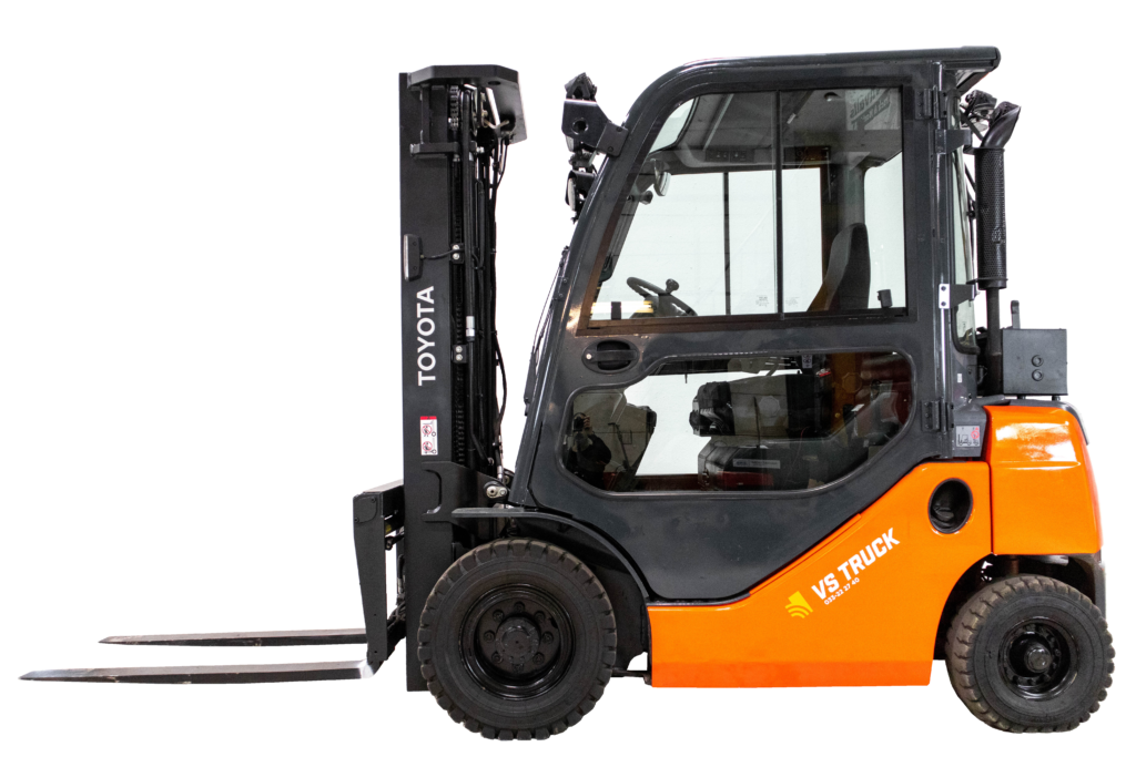 begagnad toyota diesel motviktstruck med hytt
