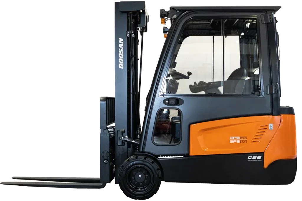 Ny doosan motviktstruck b20t-7 plus med hytt frilagd
