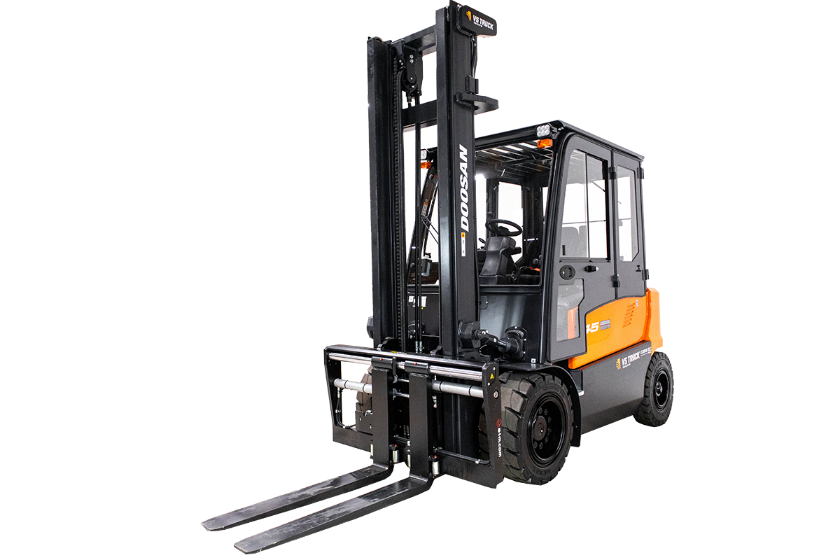 ny doosan b45x el motviktstruck med hytt