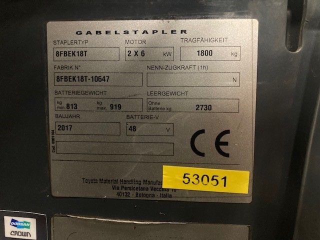 Toyota Traigo 8FBEK18T