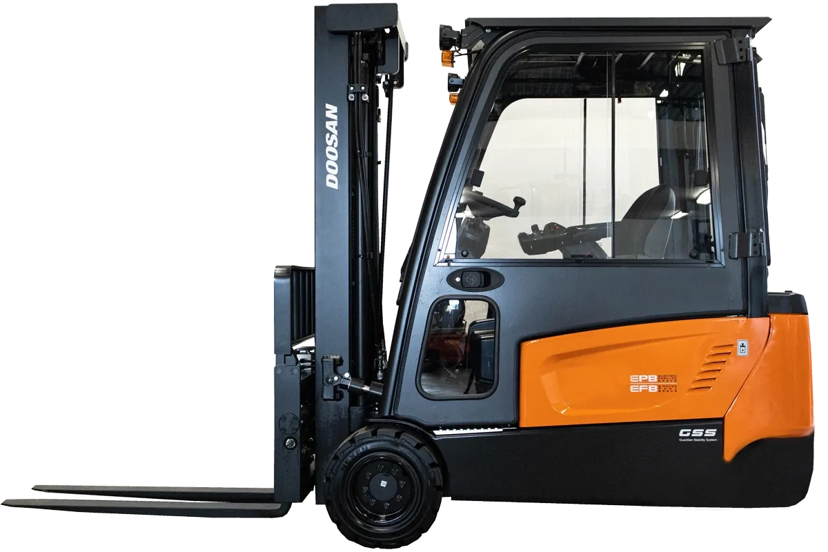 Ny doosan motviktstruck b20t-7 plus med hytt frilagd