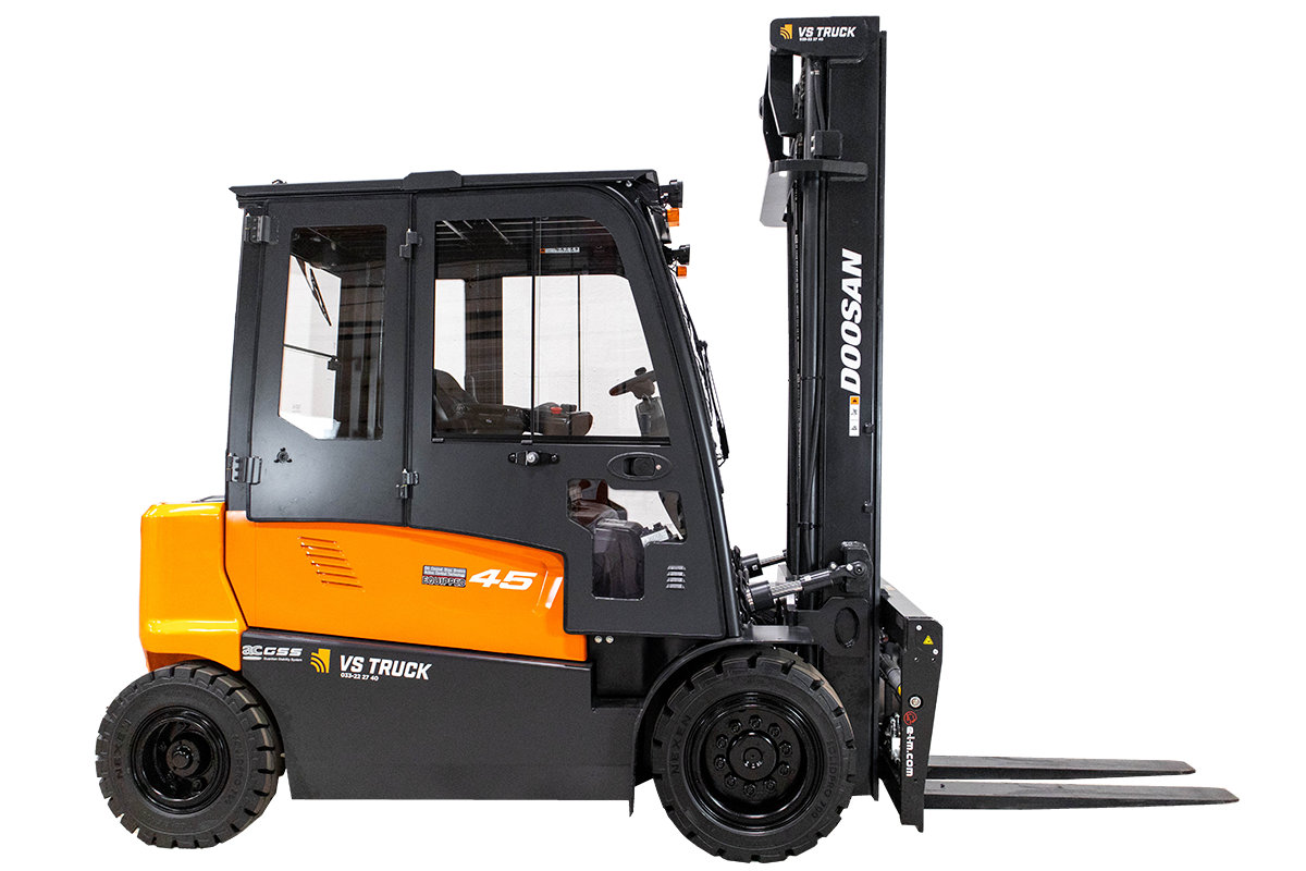 ny doosan b45x el motviktstruck med hytt