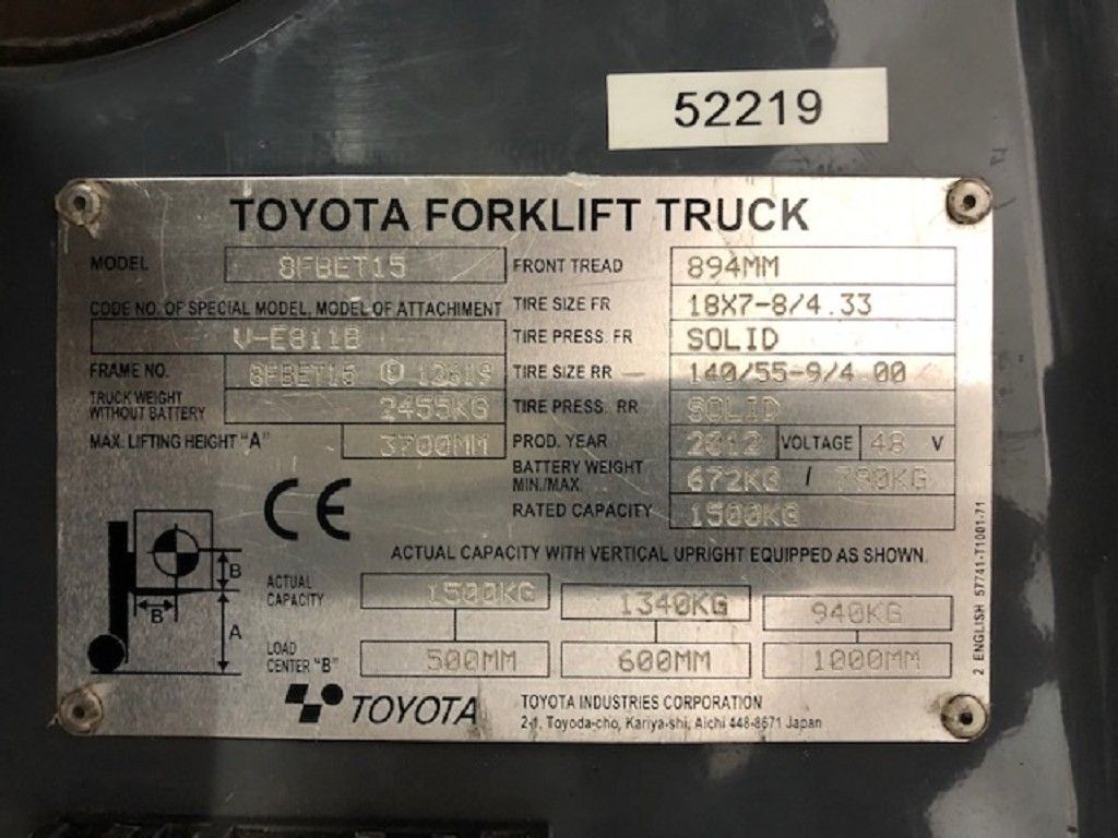 TOYOTA 8FBET15