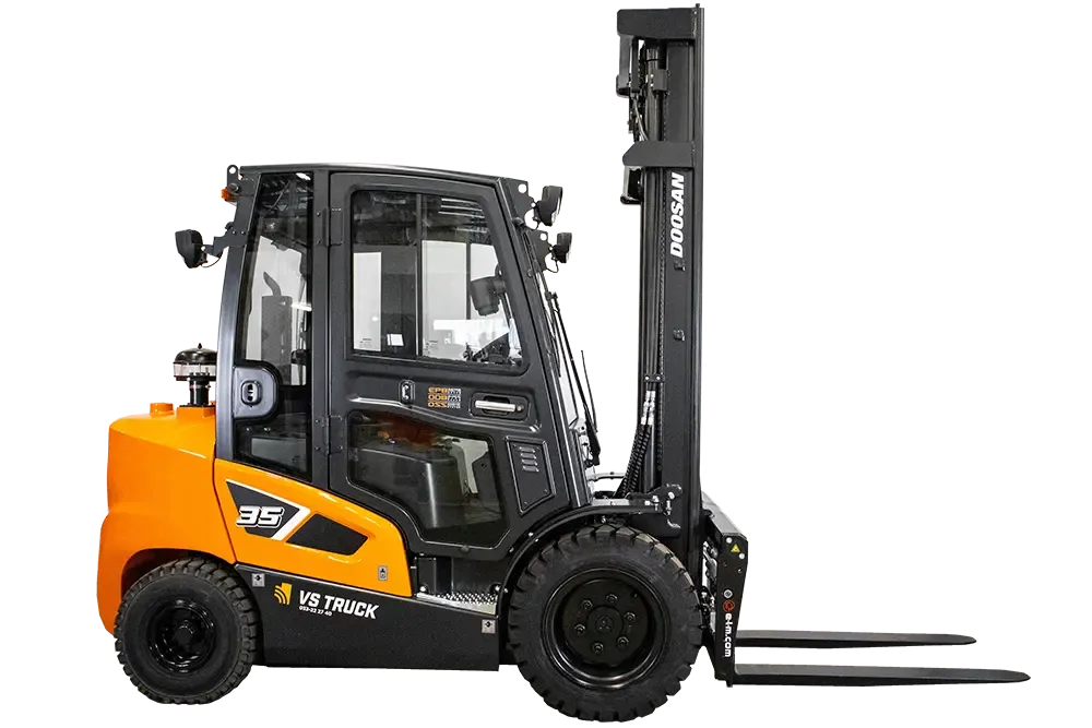 ny orange doosan motviktstruck för att köpa. hyra eller leasa
