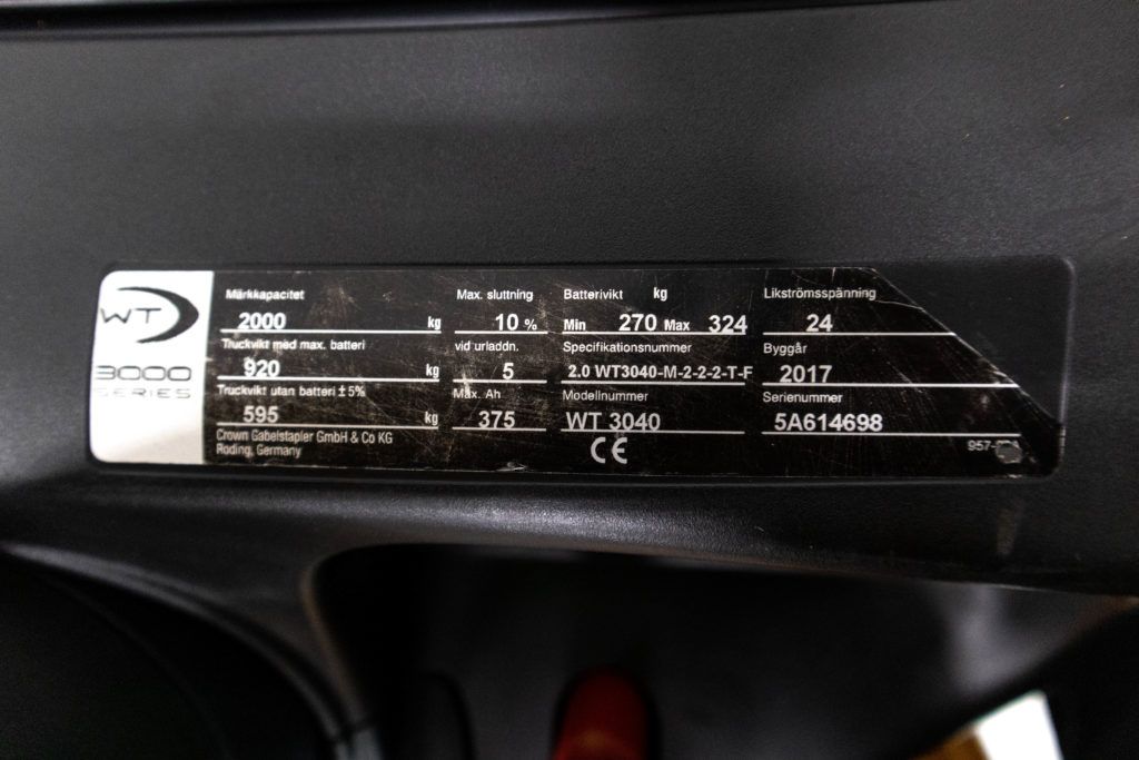 begagnad crown låglyftare WT3040